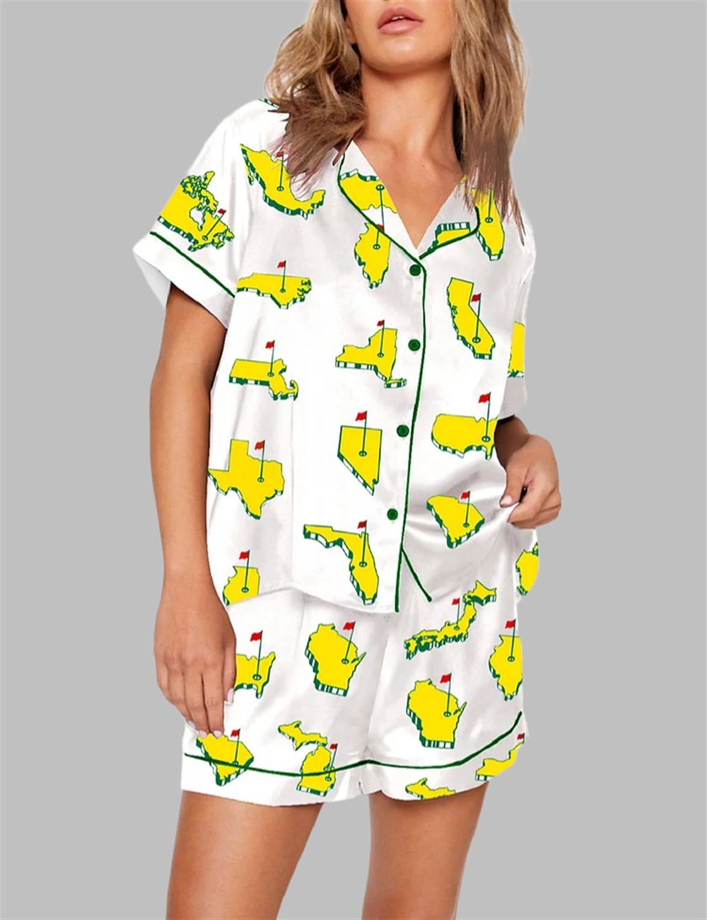 All Masters-Style Golf Print Pajama Set - Image 3