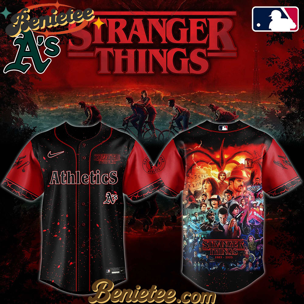 All Team MLB Athletics x Stranger Things Baseball Jersey 2025 Editions Limited - Image 3