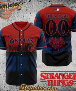 All Team MLB Baltimore Orioles X Stranger Things Baseball Jersey