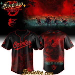 All Team MLB Baltimore Orioles x Stranger Things Baseball Jersey 2025 Editions Limited