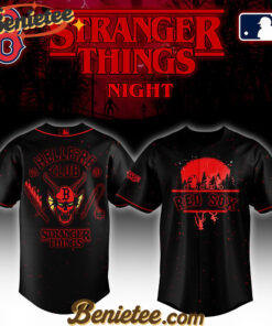 Alternative view of All Team MLB Boston Red Sox x Stranger Things Night Baseball Jersey Limited Edition