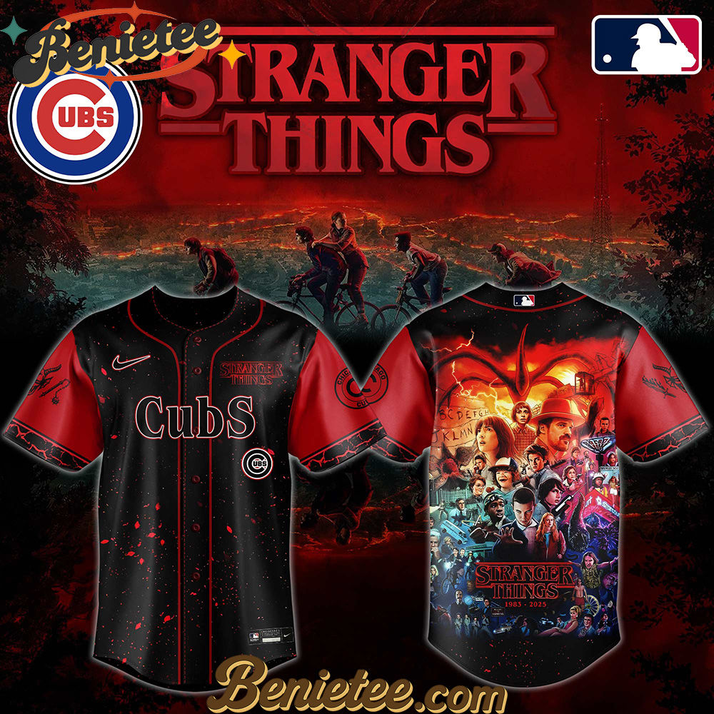 All Team MLB Chicago Cubs x Stranger Things Baseball Jersey 2025 Editions Limited - Image 3