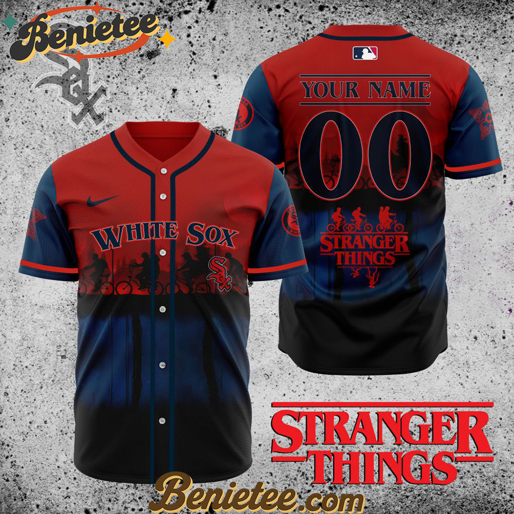 All Team MLB Chicago White Sox X Stranger Things Baseball Jersey