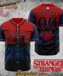 All Team MLB Cleveland Guardians X Stranger Things Baseball Jersey