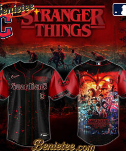 All Team MLB Cleveland Guardians x Stranger Things Baseball Jersey 2025 Editions Limited