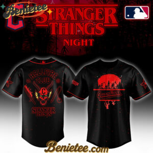 All Team MLB Cleveland Guardians x Stranger Things Night Baseball Jersey Limited Edition
