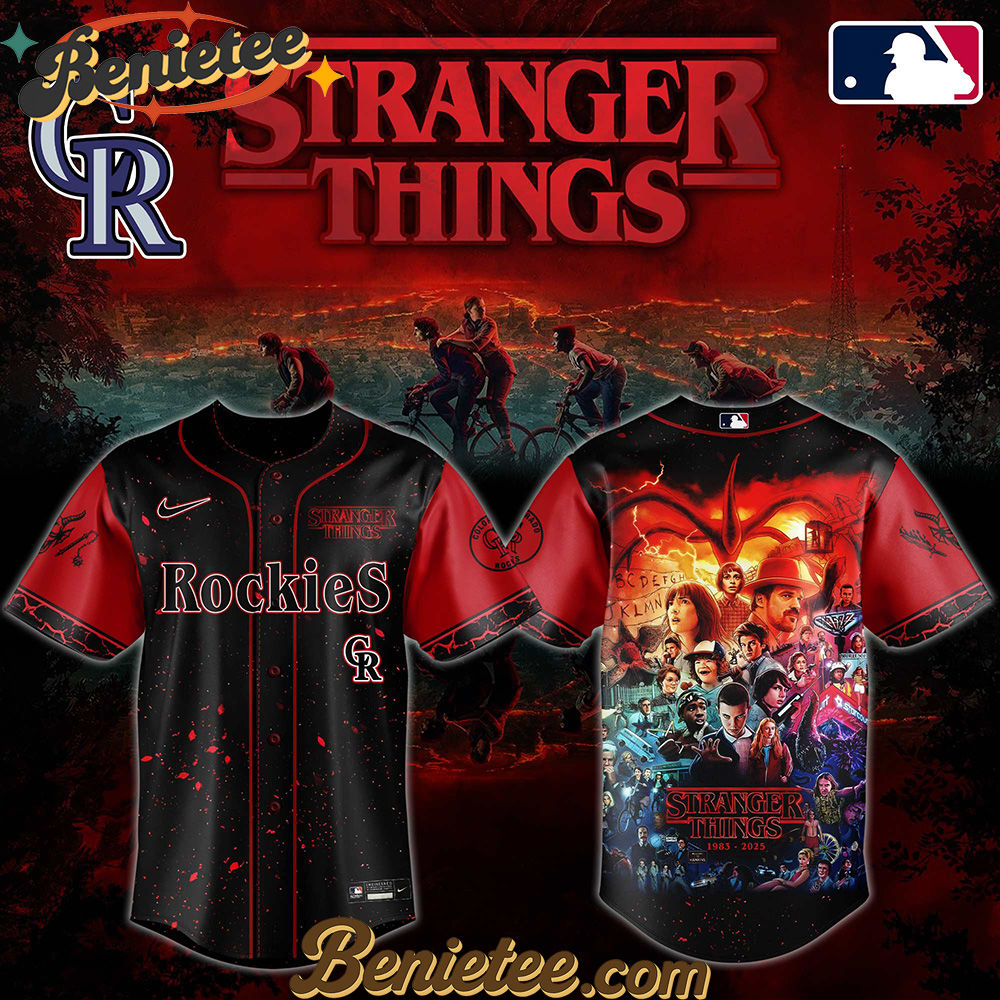 All Team MLB Colorado Rockies x Stranger Things Baseball Jersey 2025 Editions Limited
