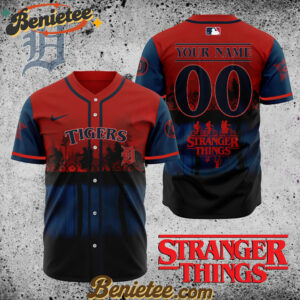 All Team MLB Detroit Tigers X Stranger Things Baseball Jersey