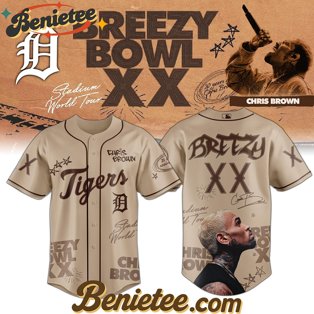 MLB x Chris Brown Breezy Bowl XX World Tour 2025 Jersey Editions Limited Brown, Custom Baseball Jersey, Breezy Bowl XX Stadium World Tour Baseball Jersey - Image 3
