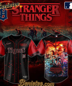 All Team MLB Detroit Tigers x Stranger Things Baseball Jersey 2025 Editions Limited