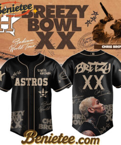 Alternative view of All Team MLB Houston Astros x Chris Brown Breezy Bowl XX World Tour 2025 Jersey Editions Limited, Custom Baseball Jersey, Breezy Bowl XX Stadium World Tour Baseball Jersey