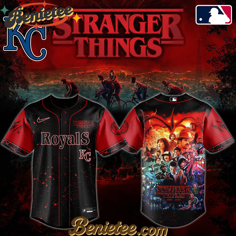 All Team MLB Kansas City Royals x Stranger Things Baseball Jersey 2025 Editions Limited
