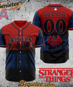 All Team MLB Los Angeles Angels X Stranger Things Baseball Jersey