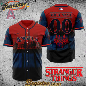 All Team MLB Los Angeles Angels X Stranger Things Baseball Jersey