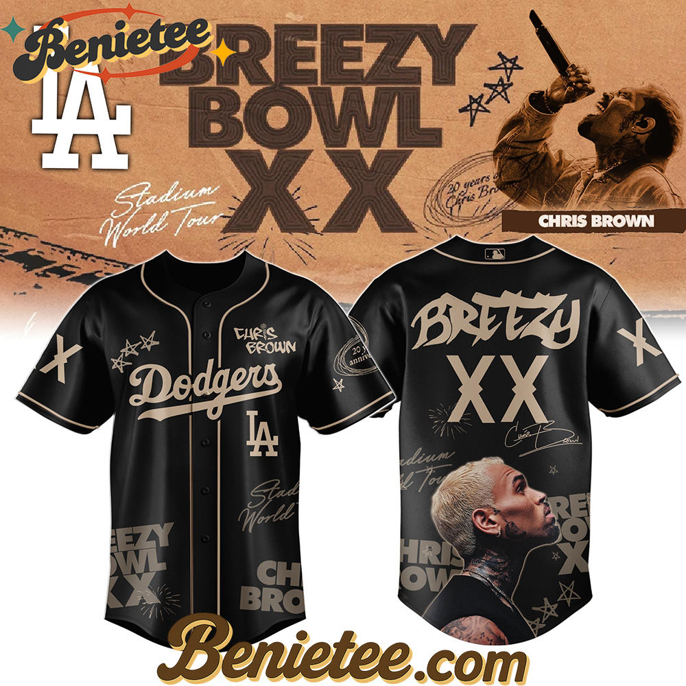 MLB x Chris Brown Breezy Bowl XX World Tour 2025 Jersey Editions Limited Black, Custom Baseball Jersey, Breezy Bowl XX Stadium World Tour Baseball Jersey - Image 4