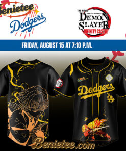 All Team MLB Los Angeles Dodgers x Demon Slayer Agatsuma Zenitsu Baseball Jersey 2025, Custom Anime Trending, Gift For Anime Lovers