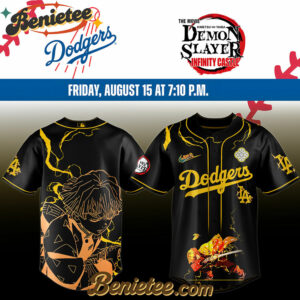 All Team MLB Los Angeles Dodgers x Demon Slayer Agatsuma Zenitsu Baseball Jersey 2025 v1, Custom Anime Trending, Gift For Anime Lovers