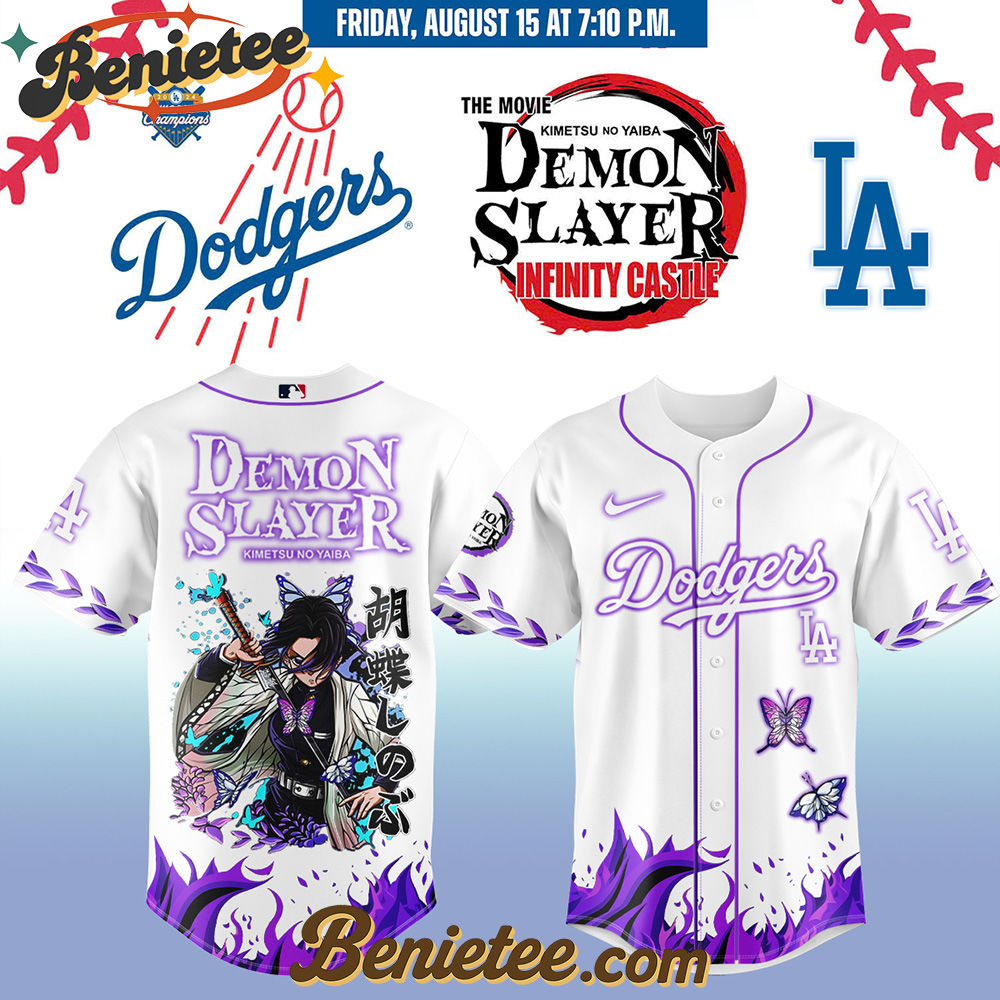 All Team MLB Los Angeles Dodgers x Demon Slayer Baseball Jersey 2025 v12, Custom Anime Trending, Gift For Anime Lovers