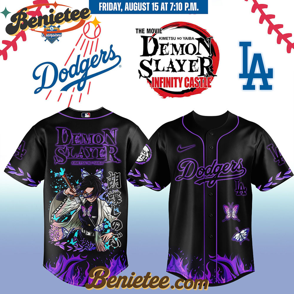 All Team MLB Los Angeles Dodgers x Demon Slayer Baseball Jersey 2025 v13, Custom Anime Trending, Gift For Anime Lovers