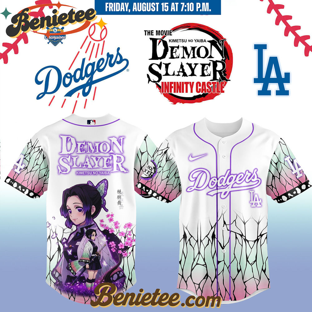 All Team MLB Los Angeles Dodgers x Demon Slayer Baseball Jersey 2025 v16, Custom Anime Trending, Gift For Anime Lovers