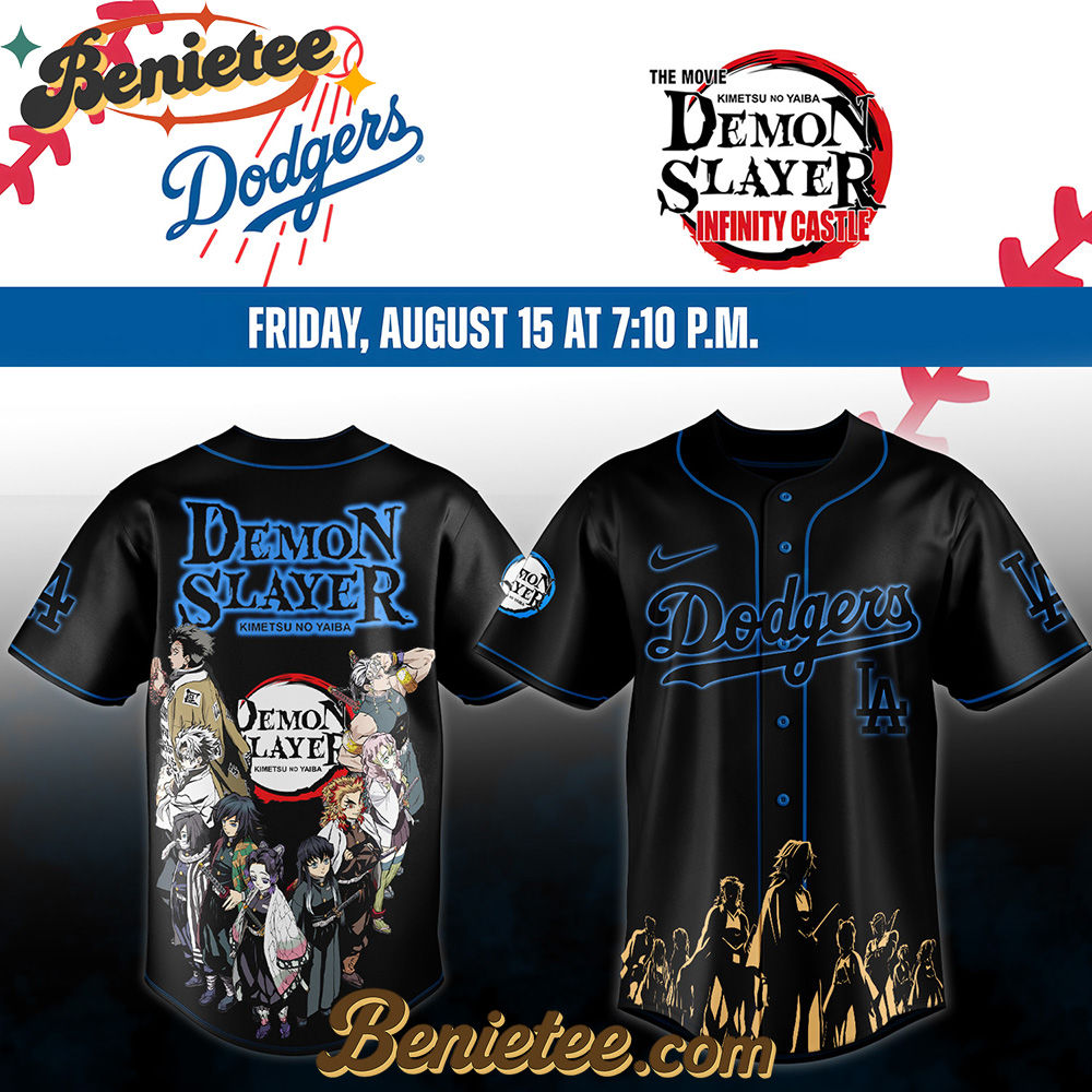 All Team MLB Los Angeles Dodgers x Demon Slayer Baseball Jersey 2025 v17, Custom Anime Trending, Gift For Anime Lovers