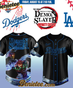 Los Angeles Dodgers x Demon Slayer Baseball Jersey 2025 v2, Custom Anime Trending, Gift For Anime Lovers