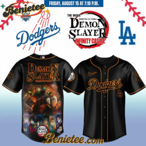 All Team MLB Los Angeles Dodgers x Demon Slayer Baseball Jersey 2025 v6, Custom Anime Trending, Gift For Anime Lovers