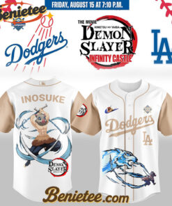 All Team MLB Los Angeles Dodgers x Demon Slayer Hashibira Inosuke Baseball Jersey 2025, Custom Anime Trending, Gift For Anime Lovers
