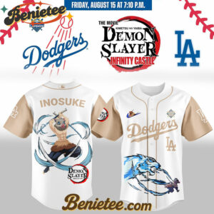 All Team MLB Los Angeles Dodgers x Demon Slayer Hashibira Inosuke Baseball Jersey 2025, Custom Anime Trending, Gift For Anime Lovers