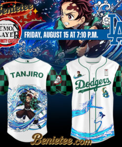 All Team MLB Los Angeles Dodgers x Demon Slayer Tanjiro Baseball Jersey 2025 v2, Custom Anime Trending, Gift For Anime Lovers