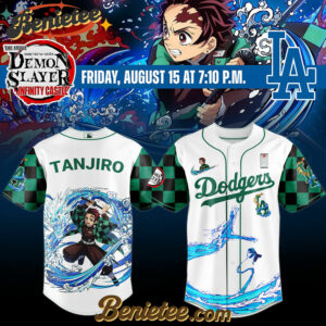 All Team MLB Los Angeles Dodgers x Demon Slayer Tanjiro Baseball Jersey 2025 v2, Custom Anime Trending, Gift For Anime Lovers