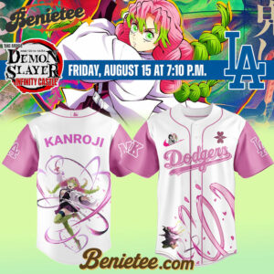 All Team MLB Los Angeles Dodgers x Demon slayer Baseball Jersey, Custom Anime Trending, Gift For Anime Lovers