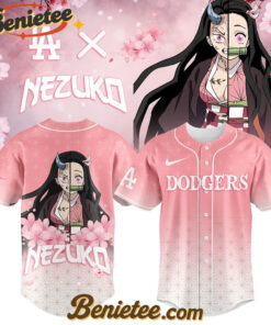 All Team MLB Los Angeles Dodgers x Demon slayer Kamado Nezuko Baseball Jersey v2, Custom Anime Trending, Gift For Anime Lovers