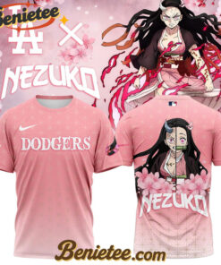 All Team MLB Los Angeles Dodgers x Demon slayer Kamado Nezuko Tshirt v2, Custom Anime Trending, Gift For Anime Lovers