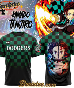 All Team MLB Los Angeles Dodgers x Demon slayer Kamado Tanjiro Tshirt v1, Custom Anime Trending, Gift For Anime Lovers