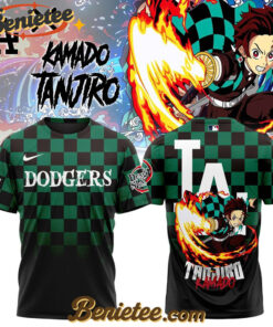 All Team MLB Los Angeles Dodgers x Demon slayer Kamado Tanjiro Tshirt v2, Custom Anime Trending, Gift For Anime Lovers