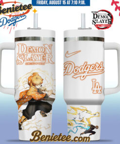 All Team MLB Los Angeles Dodgers x Demon slayer Stanley Tumbler 40oz v2, Custom Anime Trending, Gift For Anime Lovers