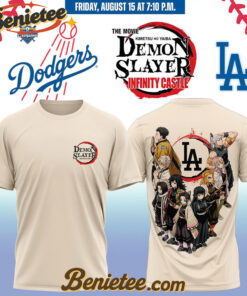 All Team MLB Los Angeles Dodgers x Demon slayer Tshirt v3, Custom Anime Trending, Gift For Anime Lovers