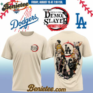 All Team MLB Los Angeles Dodgers x Demon slayer Tshirt v3, Custom Anime Trending, Gift For Anime Lovers