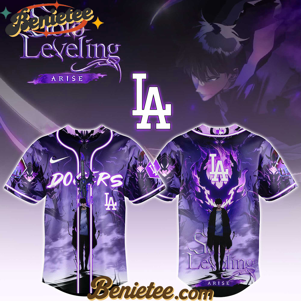All Team MLB Los Angeles Dodgers x Solo Leveling Baseball Jersey