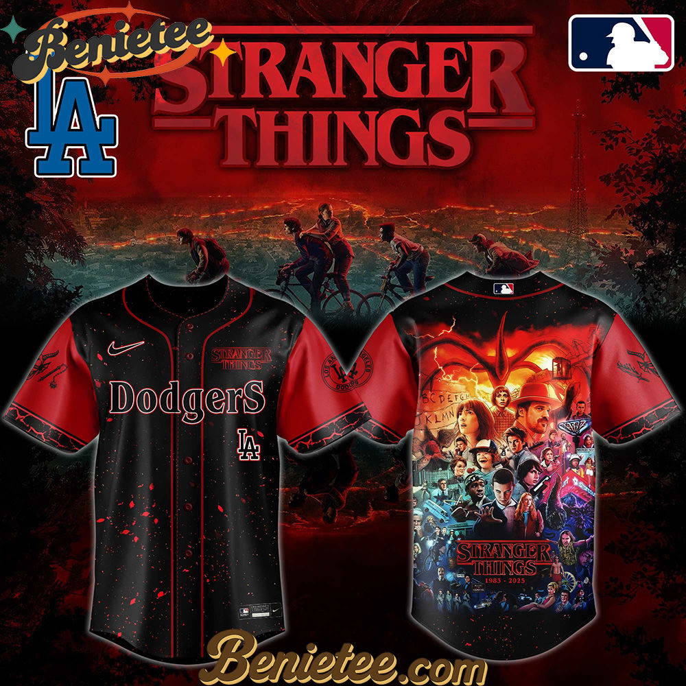 All Team MLB Los Angeles Dodgers x Stranger Things Baseball Jersey 2025 Editions Limited