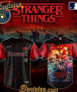 All Team MLB Milwaukee Brewers x Stranger Things Baseball Jersey 2025 Editions Limited