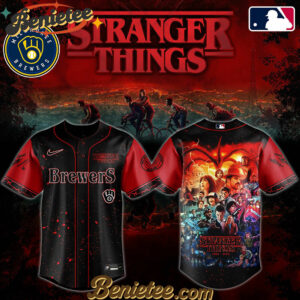 All Team MLB Milwaukee Brewers x Stranger Things Baseball Jersey 2025 Editions Limited