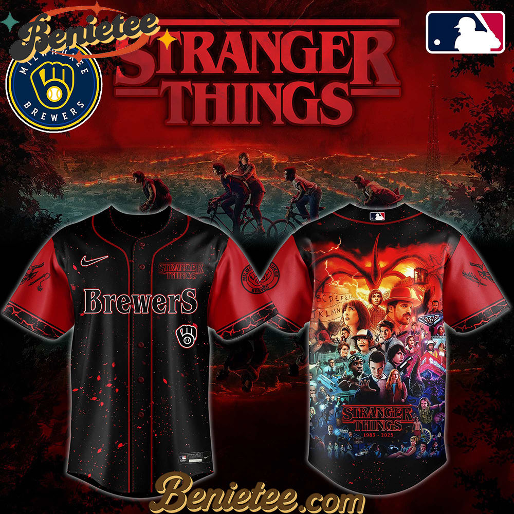 All Team MLB Milwaukee Brewers x Stranger Things Baseball Jersey 2025 Editions Limited