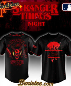 All Team MLB New York Mets x Stranger Things Night Baseball Jersey Limited Edition
