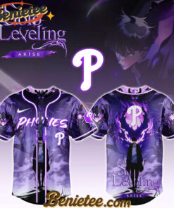All Team MLB Philadelphia Phillies x Solo Leveling Baseball Jersey