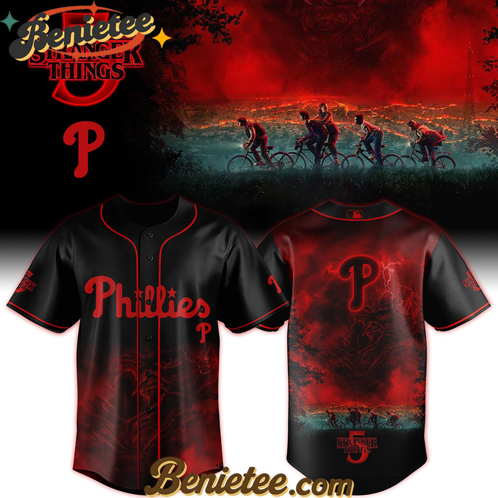 All Team MLB Philadelphia Phillies x Stranger Things Baseball Jersey 2025 Editions Limited