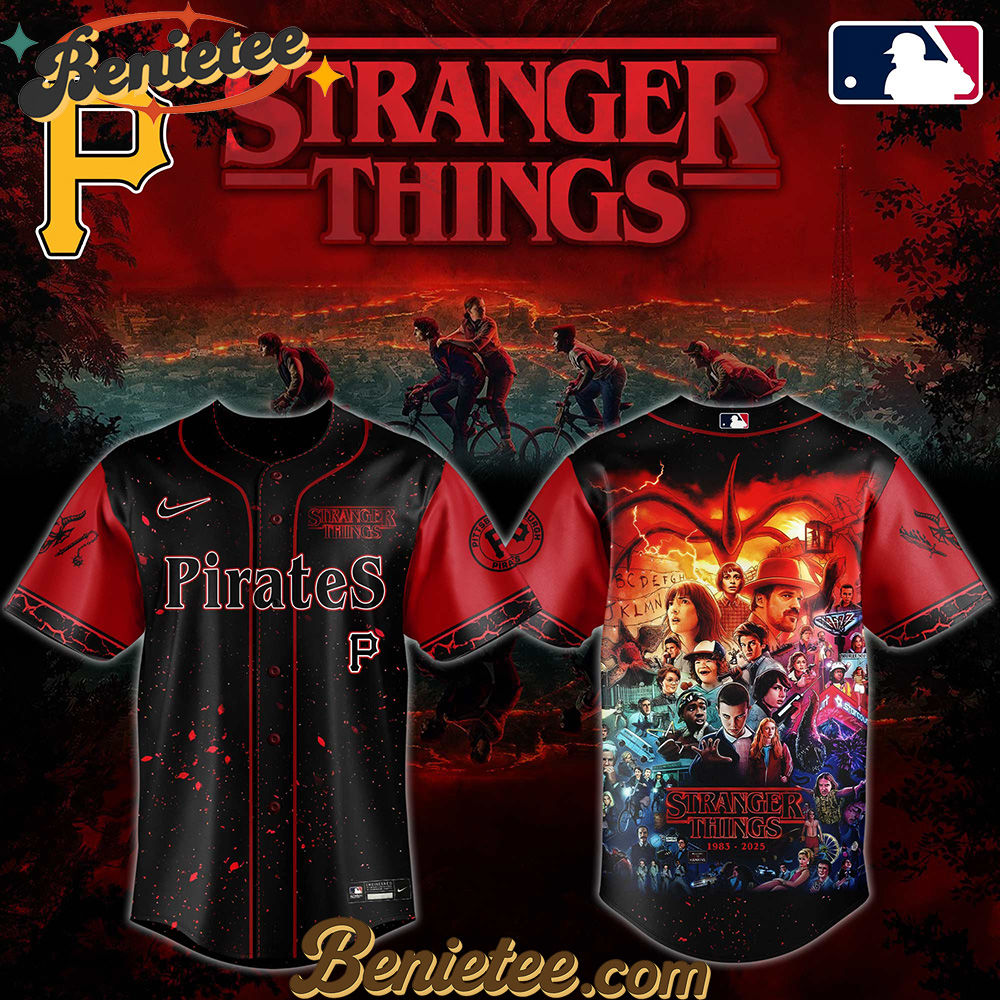 All Team MLB Pittsburgh Pirates x Stranger Things Baseball Jersey 2025 Editions Limited