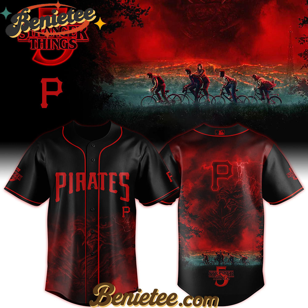 All Team MLB Pittsburgh Pirates x Stranger Things Baseball Jersey 2025 Editions Limited