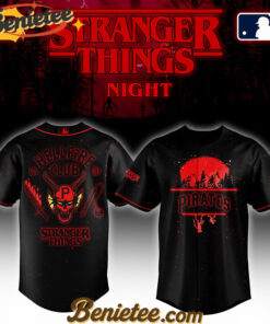 Alternative view of All Team MLB Pittsburgh Pirates x Stranger Things Night Baseball Jersey Limited Edition